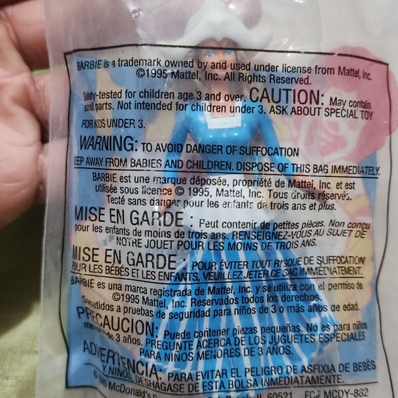 BARBIE 1995 mcdonalds happy meal toys (unopened) - Picture 8 of 13